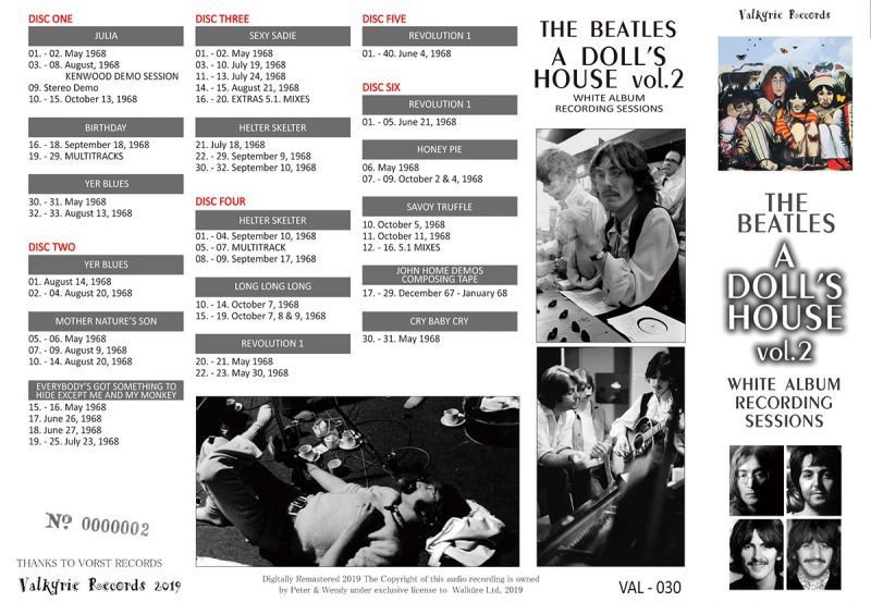 THE BEATLES / A DOLL'S HOUSE VOL.2 【6CD】 – Music Lover Japan