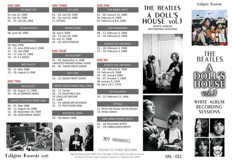 THE BEATLES / A DOLL'S HOUSE VOL.3 【6CD】 – Music Lover Japan