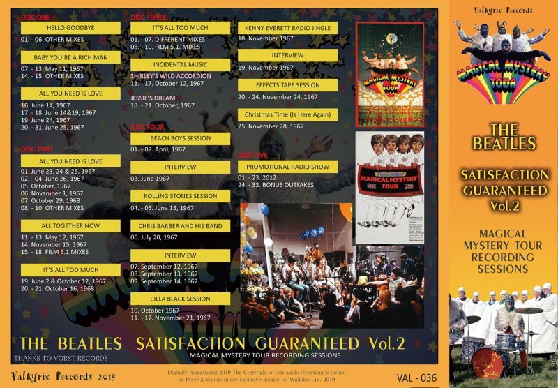 THE BEATLES / SATISFACTION GUARANTEED Vol.2 【5CD】 – Music Lover