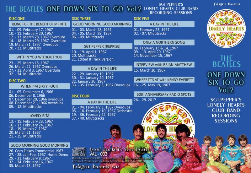 THE BEATLES / ONE DOWN, SIX TO GO Vol.2 【5CD】 – Music Lover Japan