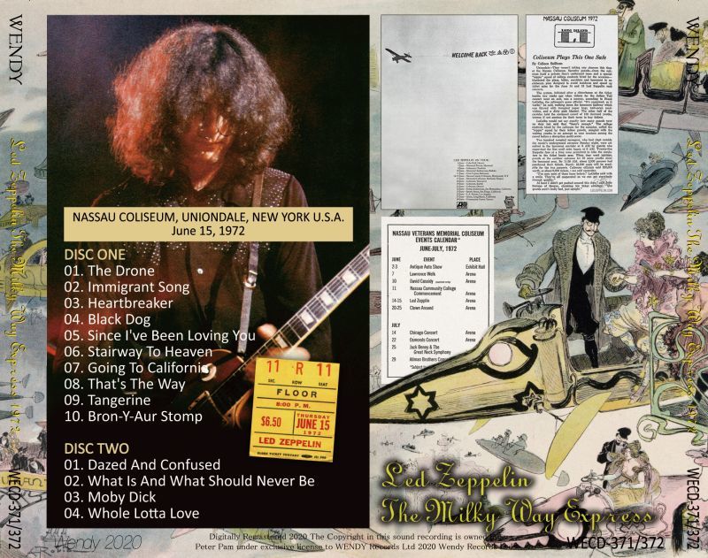 LED ZEPPELIN 1972 THE MILKY WAY EXPRESS 2CD – Music Lover Japan