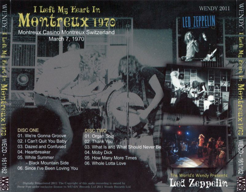 LED ZEPPELIN / I LEFT MY HEART IN MONTREUX 1970 【2CD】 – Music