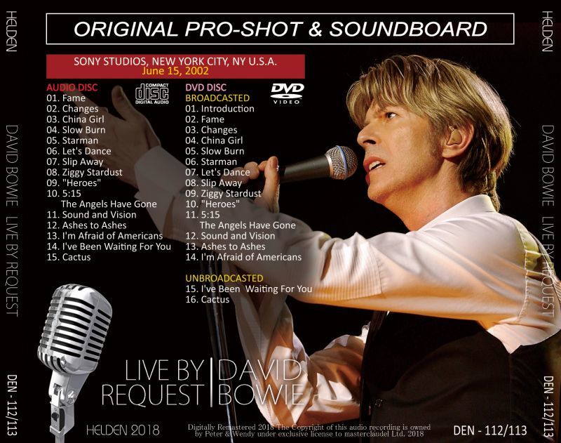 DAVID BOWIE / LIVE BY REQUEST 【CD+DVD】 – Music Lover Japan