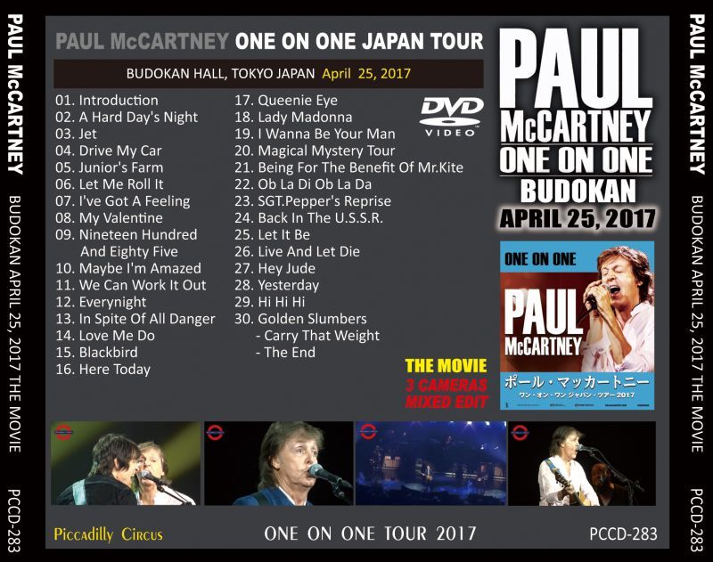 PAUL McCARTNEY / ONE ON ONE BUDOKAN THE MOVIE Apri 25, 2017 【DVD