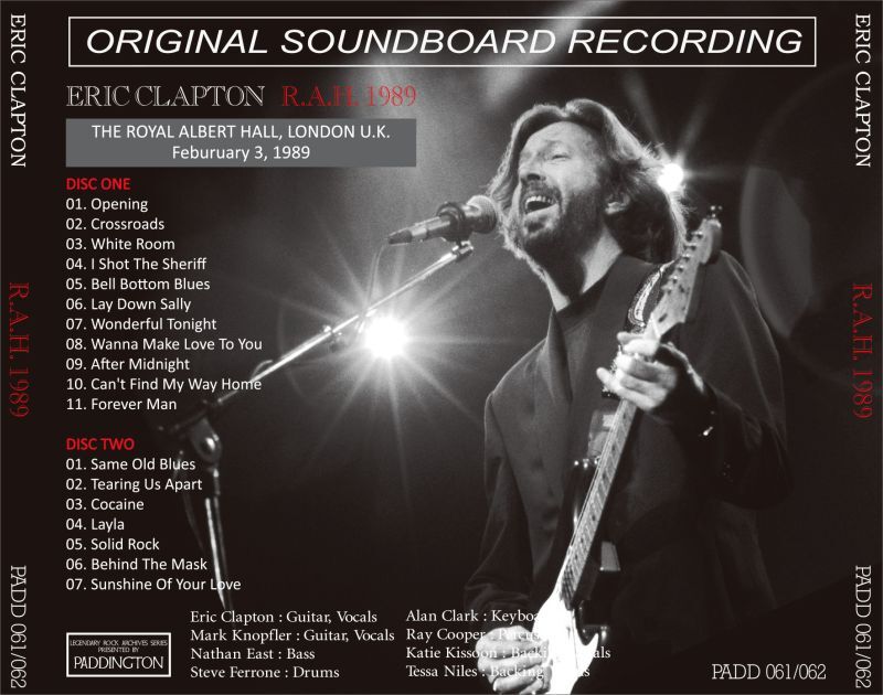 ERIC CLAPTON / 1989 ROYAL ALBERT HALL (2CD) – Music Lover Japan