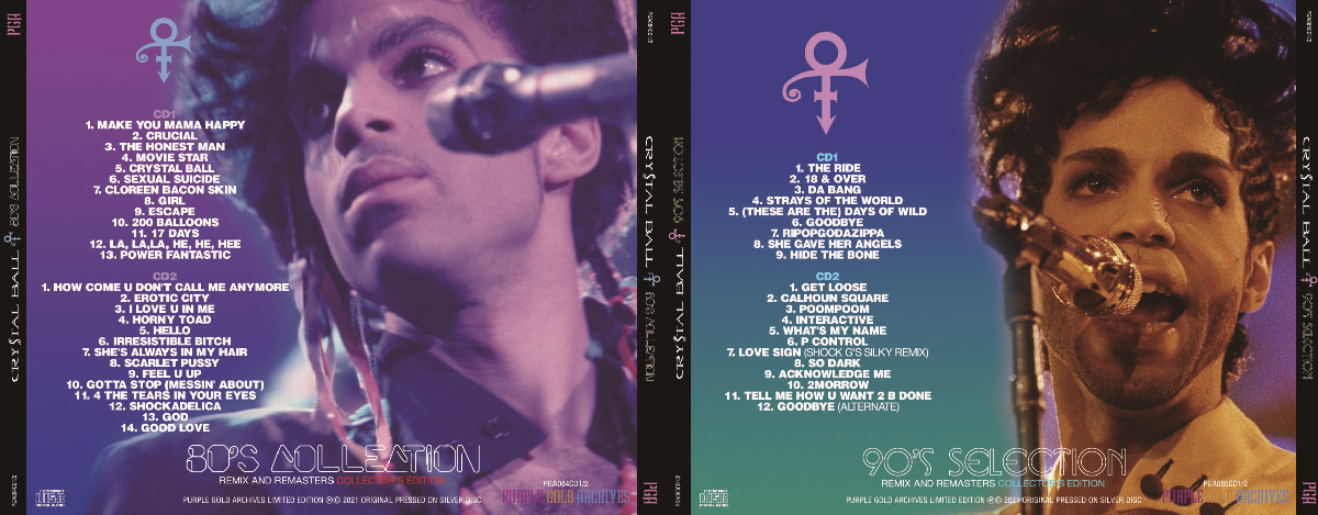 PRINCE / CRYSTAL BALL 80's COLLECTION & 90's SELECTION 4 CD Set