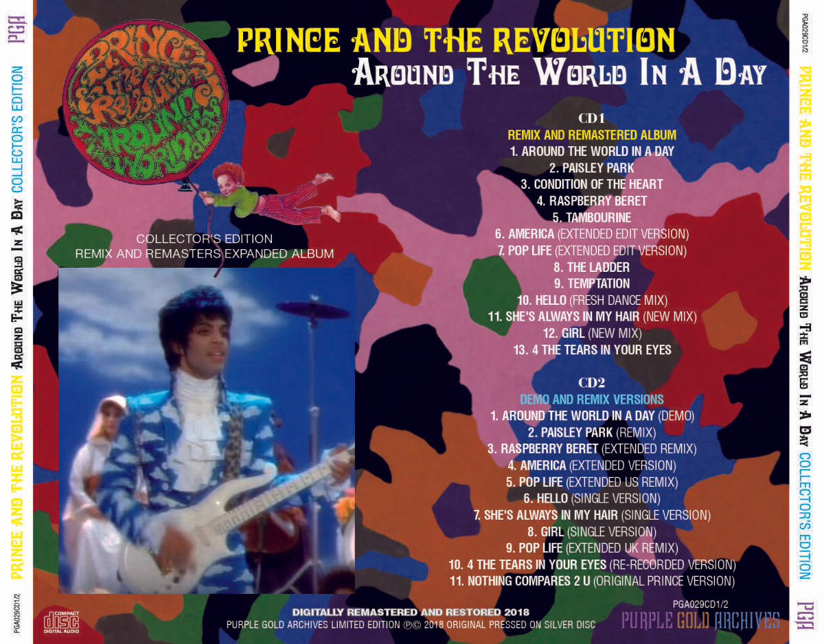 Prince Around The World In A Day Collector's Edition 2CD Purple Gold Archives