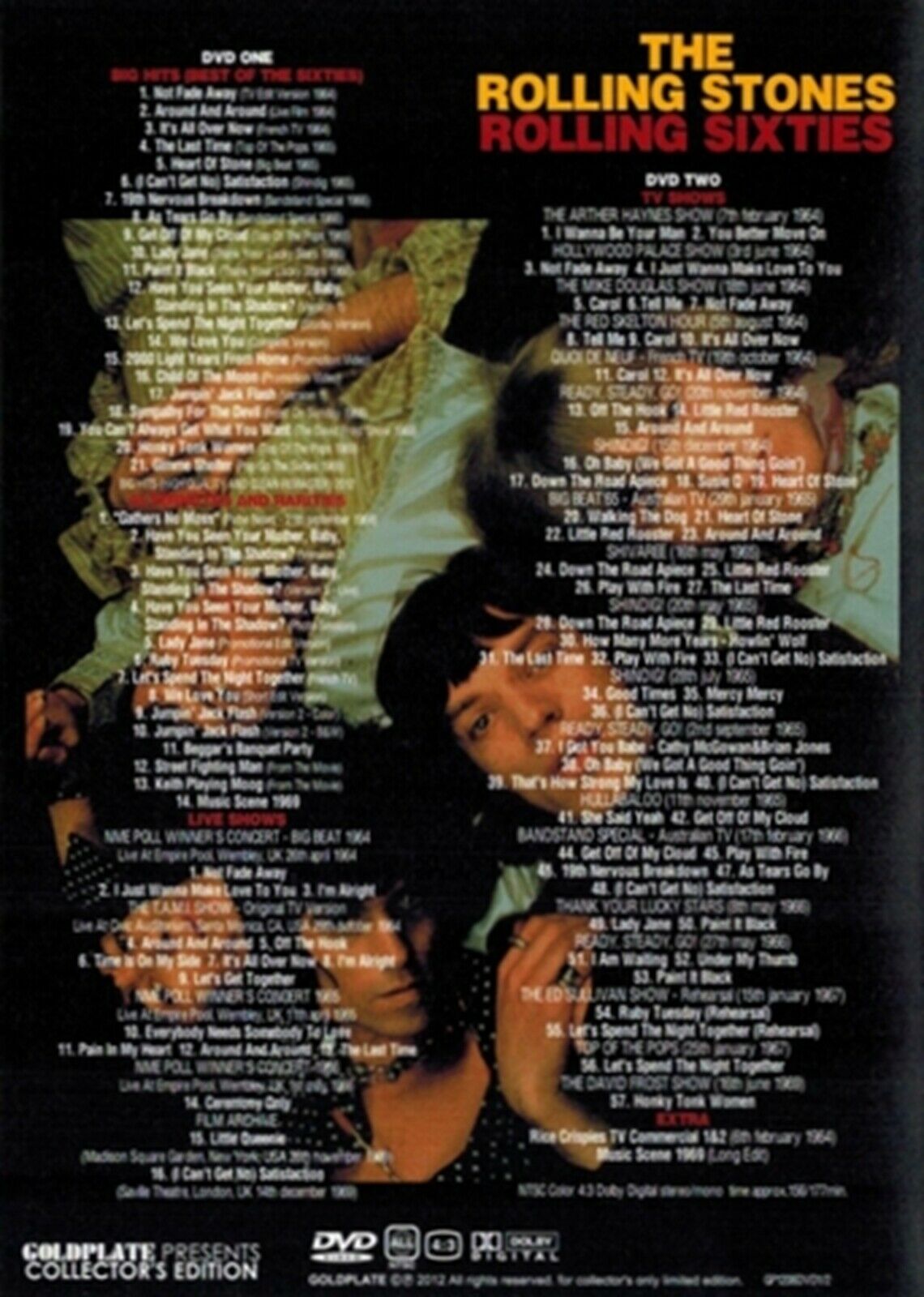 The Rolling Stones Rolling Sixties Special Edition 2DVD Video Archives From The 60'S