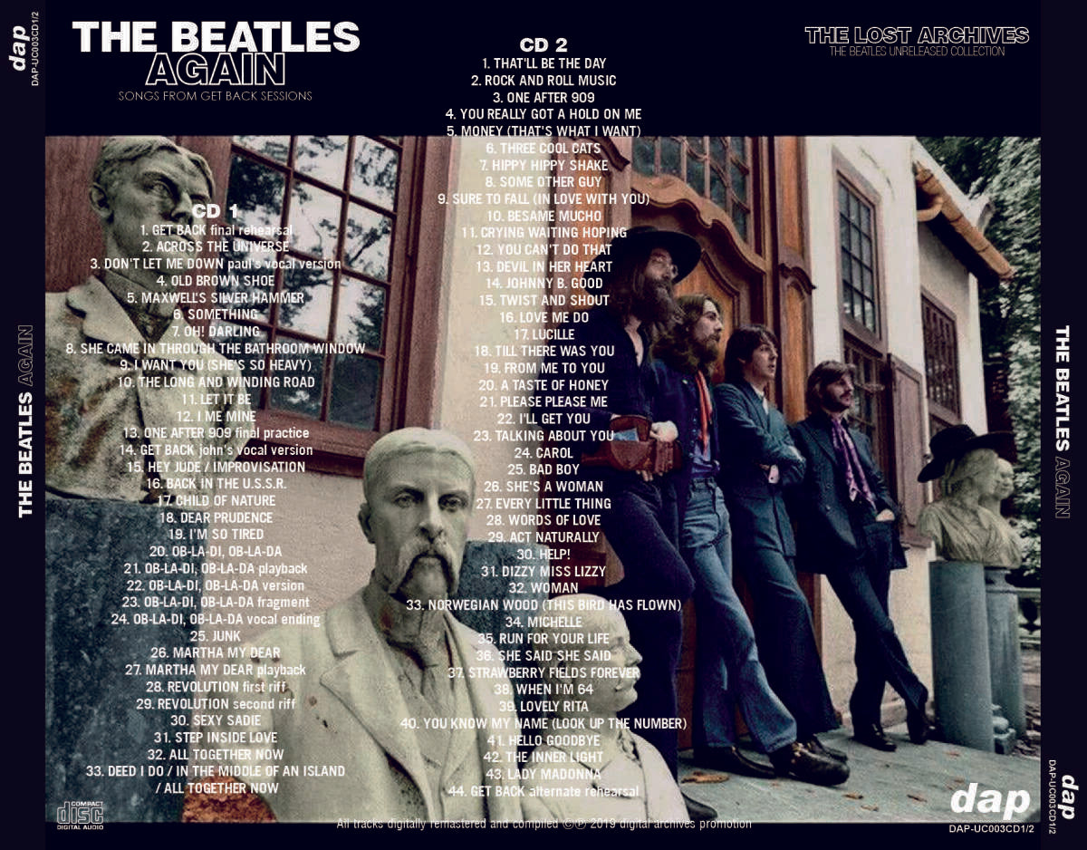 The Beatles Again Songs From Get Back Sessions Digital Archives 