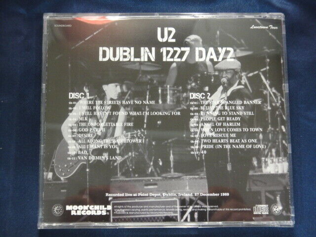 U2 Dublin LOVE COMES TO TOWN TOUR 1989 4 Titles 8CD Set Soundboard Moonchild