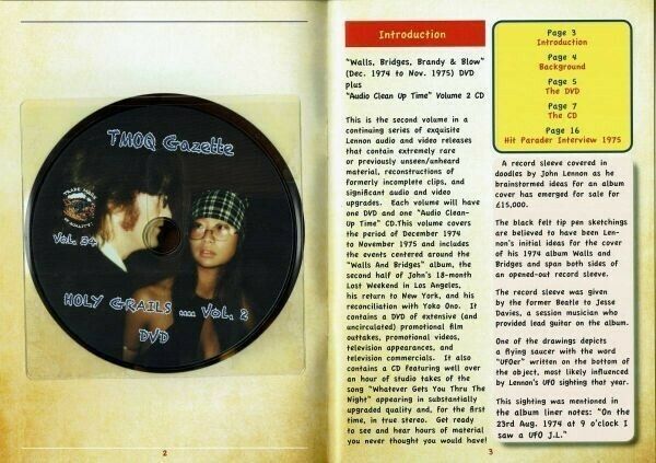 John Lennon WALLS, BRIDGES, BRANDY & BLOW Reconstructions Vol.2 (CD+DVD BOOKLET)