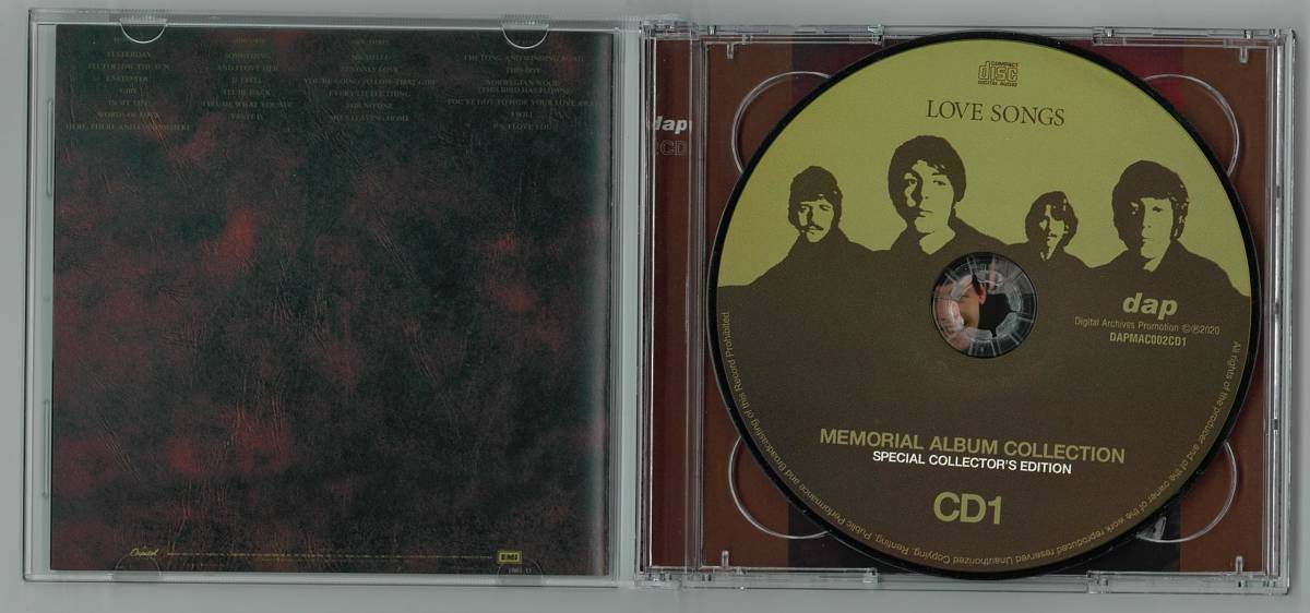 The Beatles Love Songs Special Collector's Edition Memorial Album