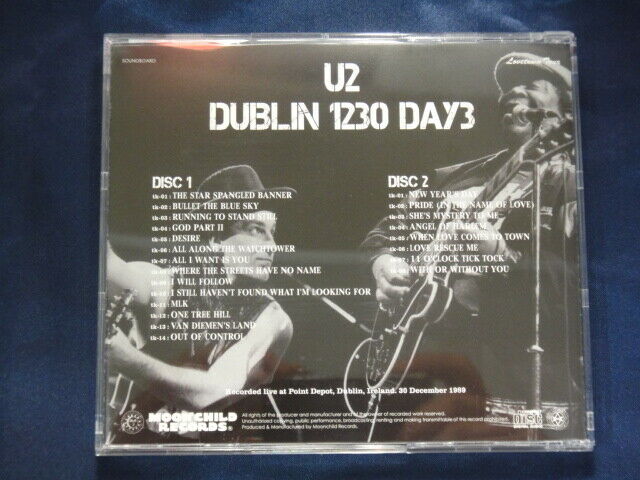 U2 Dublin LOVE COMES TO TOWN TOUR 1989 4 Titles 8CD Set Soundboard Moonchild