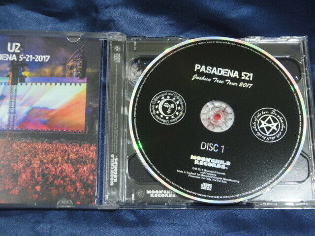 U2 Pasadena 521 Joshua Tree Tour 2017 2CD Moonchild Records