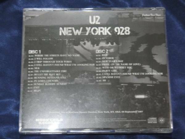 U2 New York 928 Joshua Tree Tour 1987 2CD Moonchild Records