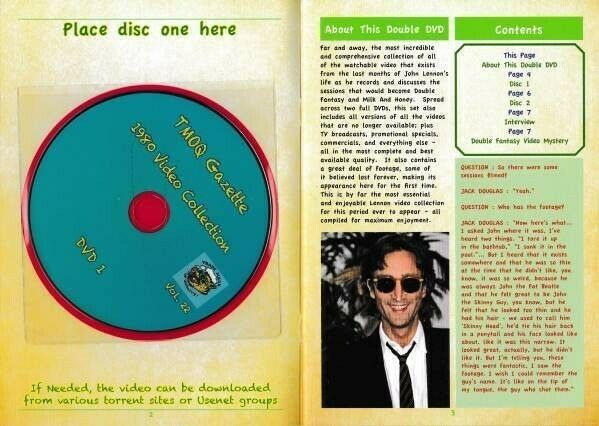 John Lennon The 1980 Video Collection 2DVD Booklet HMC TMOQ Gazette