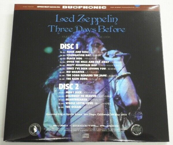 Led Zeppelin Three Days Before CD 2 Discs 14 Tracks Empress Valley