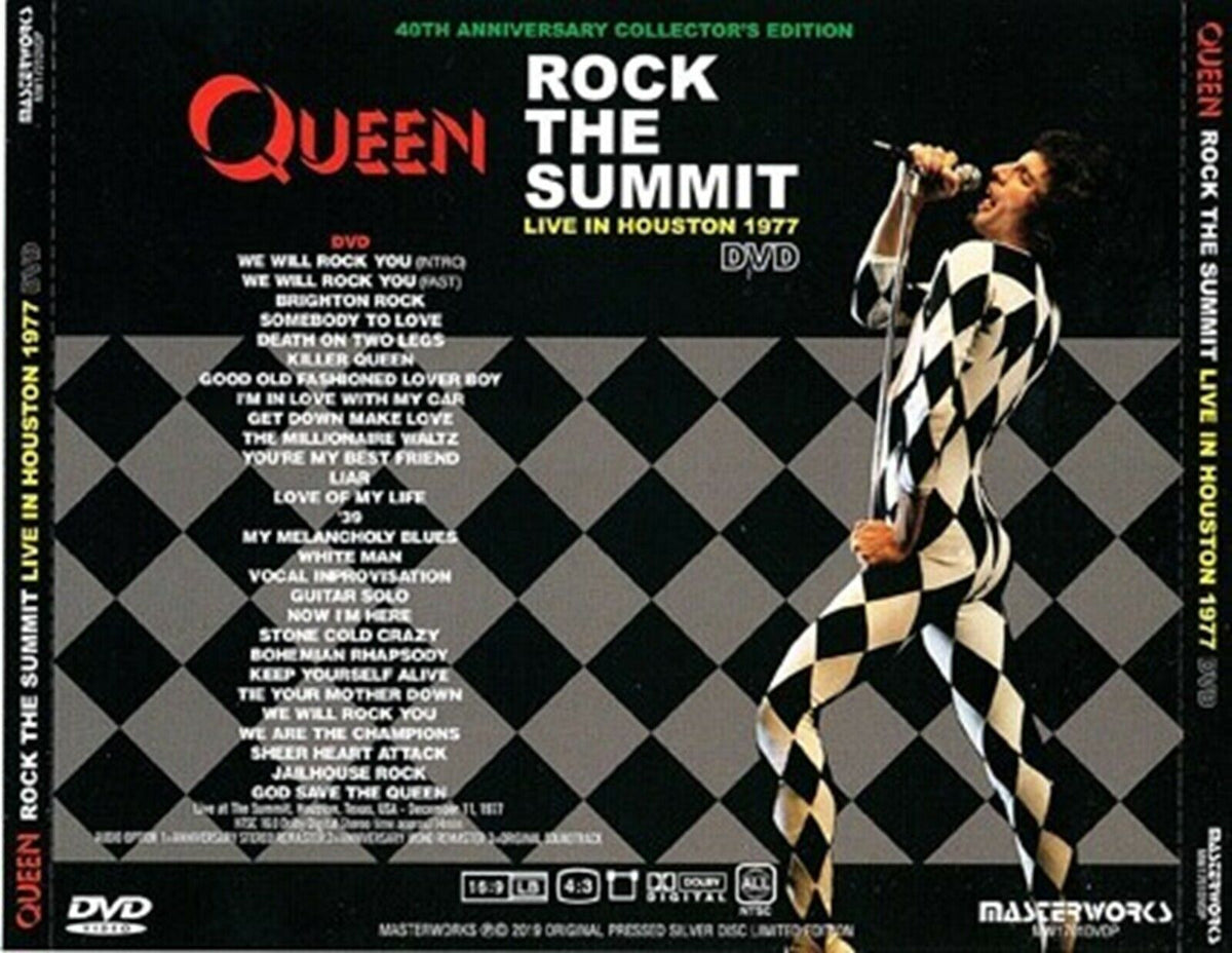 Queen Rock The Summit Live In Houston 1977 DVD 1 Disc 28 Tracks