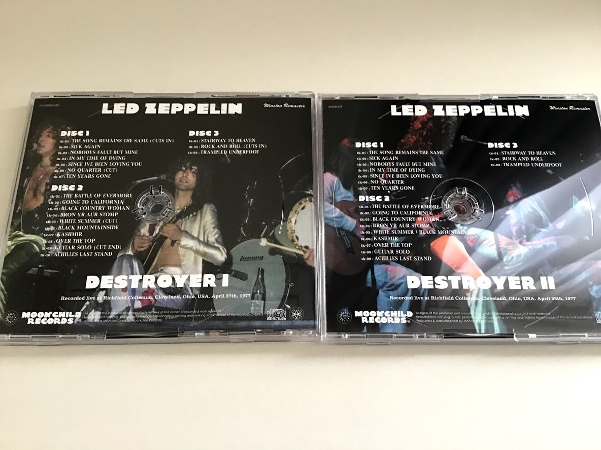 Led Zeppelin Destroyer 1 & 2 1977 Winston Remaster CD 6 Discs Case