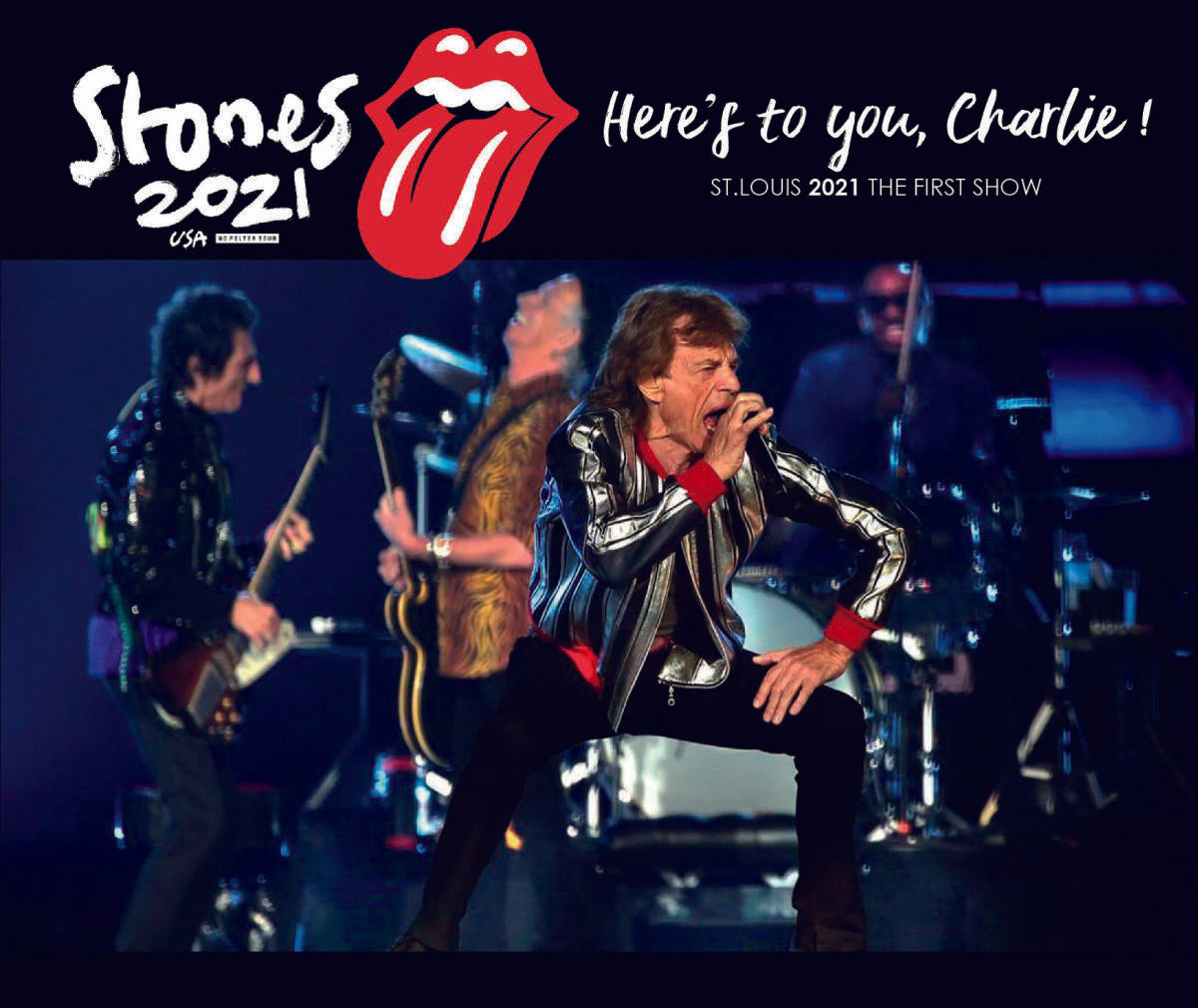The Rolling Stones Here's to You, Charlie No Filter Tour USA St.louis 2021 First Show 2CD DVD