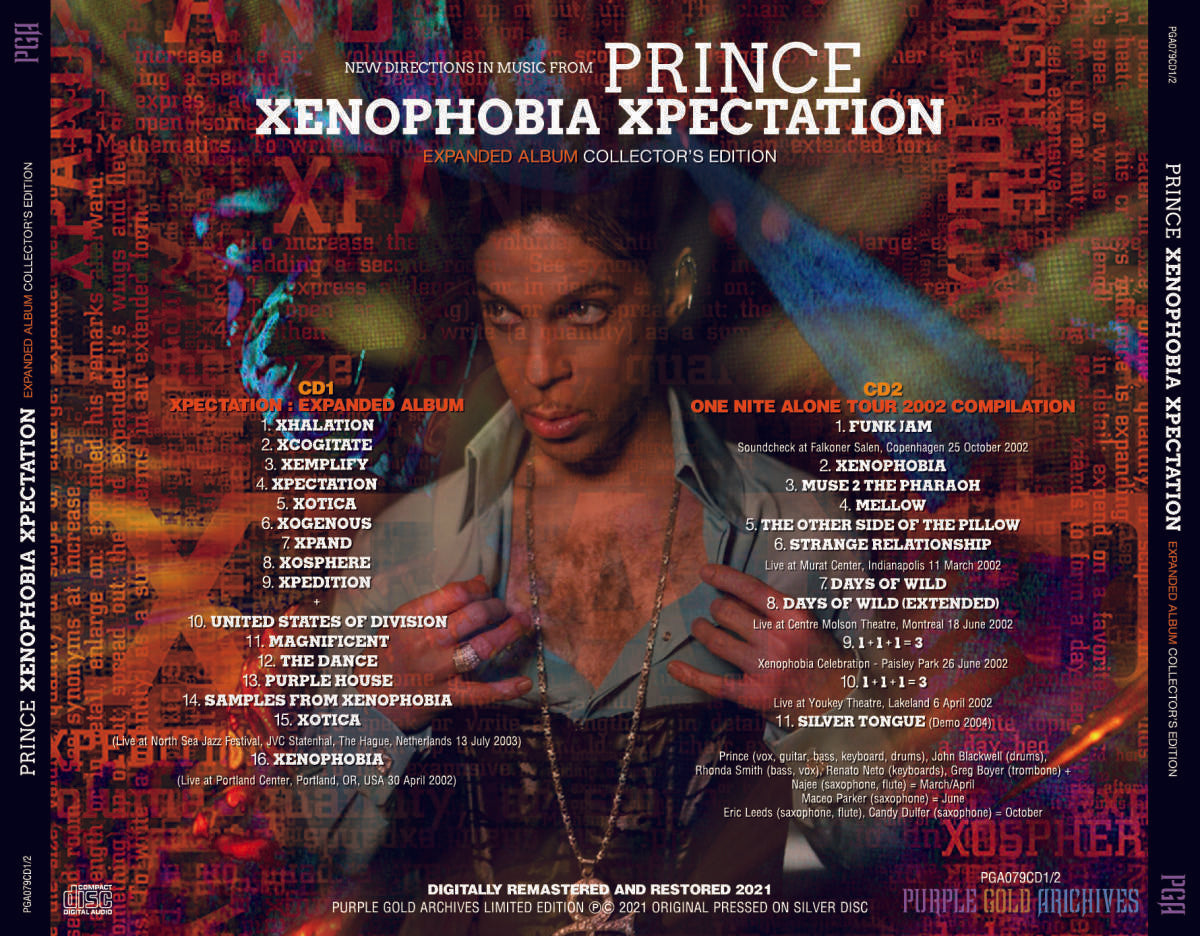 Prince Xenophobia Xpectation 2CD Expanded Album Collector's Edition