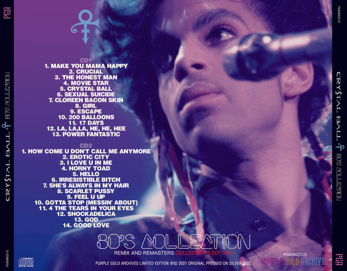 PRINCE / CRYSTAL BALL 80's COLLECTION & 90's SELECTION 4 CD Set