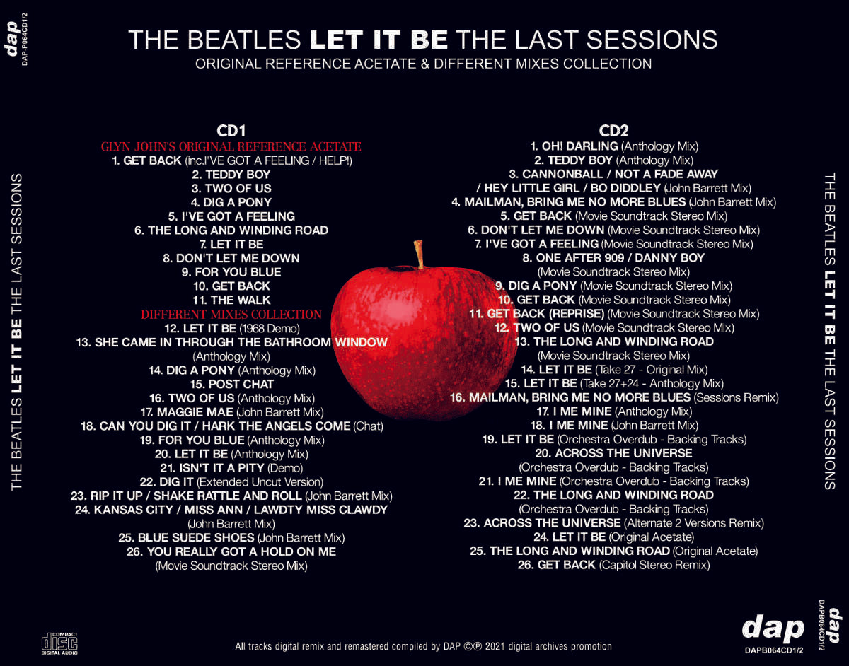 THE BEATLES LET IT BE THE LAST SESSIONS & GET BACK SESSIONS & ROOFTOP CONCERT COMPLETE 10 SET 【21CD】