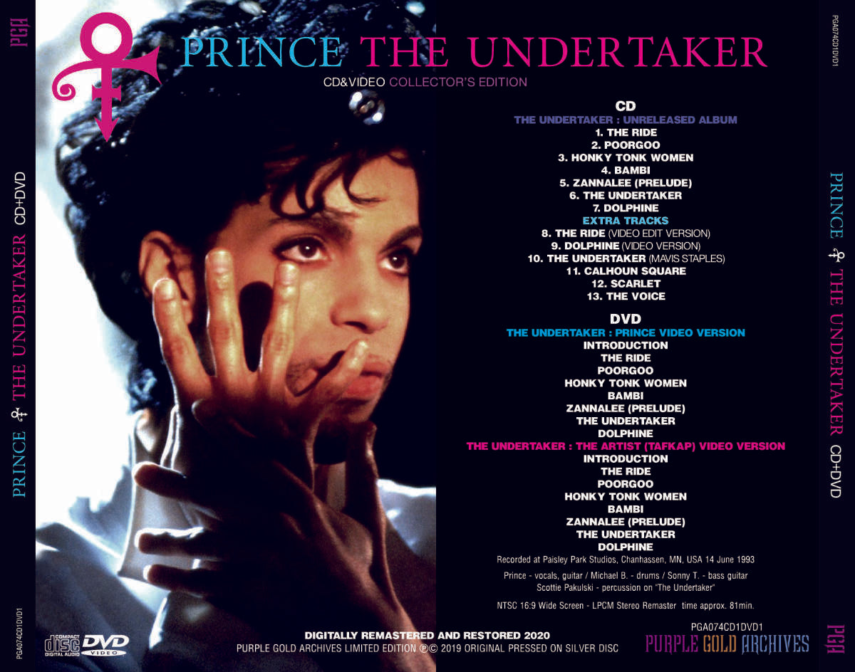 Prince The Undertaker CD & DVD Special Collector's Edition Purple