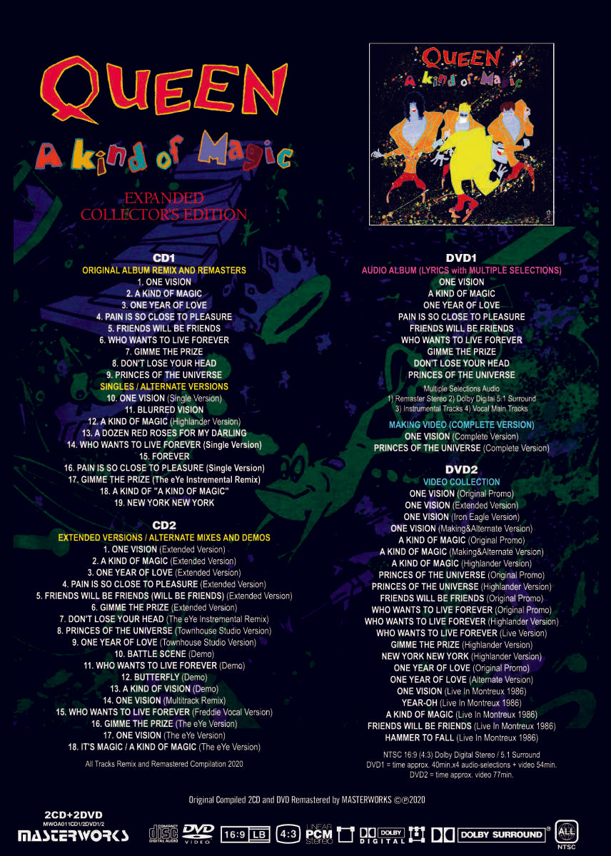 Queen A Kind Of Magic Expanded Collector's Edition Remix 2 CD 2 DVD Masterworks