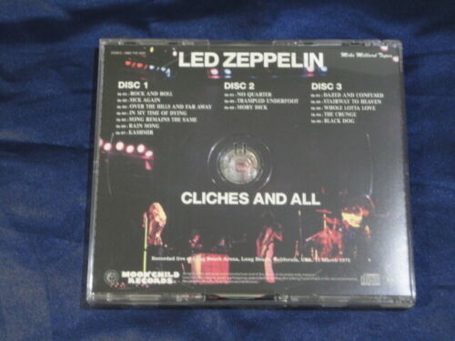 Led Zeppelin Cliches And All CD 3 Discs Long Beach California 1978 Moonchild