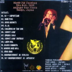 BLACK SABBATH / THE DAY OF TONY'S ILLENESS Mr. Peach (1CD)