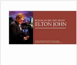 ELTON JOHN / BUDOKAN 2001 2ND NIGHT (3CD+1DVDR)