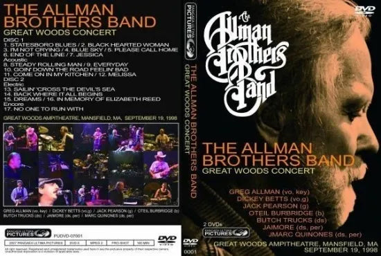 THE ALLMAN BROTHERS BAND / GREAT WOODS CONCERT PRO SHOT (2DVDR)