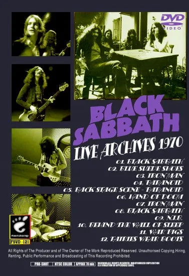 BLACK SABBATH / LIVE ARCHIVES 1970 (1DVDR)