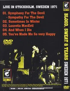 BLOOD SWEAT & TEARS / SWEDEN 1971 (1DVDR)