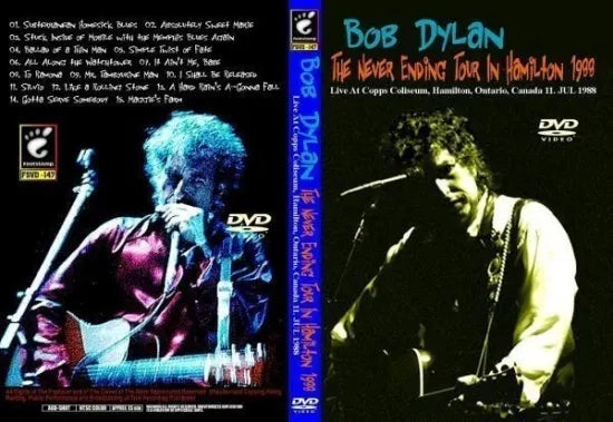 BOB DYLAN / THE NEVER ENDING TOUR IN HAMILTON 1988 (1DVDR)