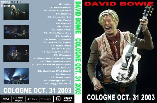 DAVID BOWIE / COLOGNE OCT. 31 2003 (1DVDR)