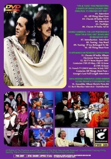 GEORGE HARRISON & RAVI SHANKAR / CHANTS OF INDIA & OTHER RARITIES (1DVDR)