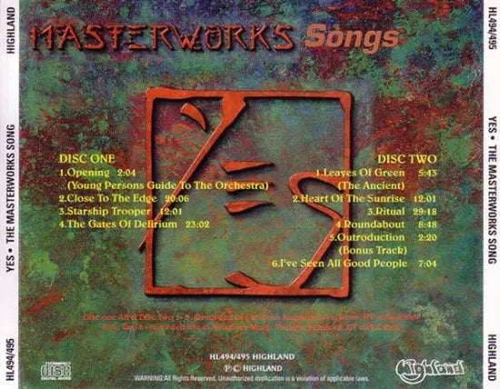 YES / THE MASTERWORKS SONGS (2CD)