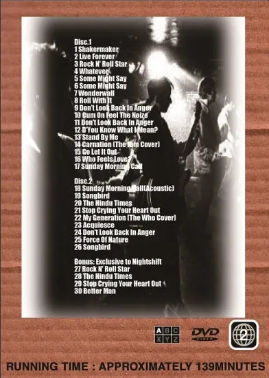 OASIS / TOTP LIVE HISTORY 1994-2002 (2DVDR)