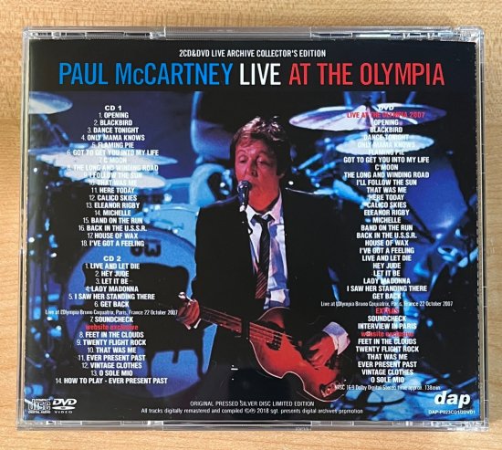 Paul McCartney Live At The Olympia 2007 2CD 1DVD Set 32 Tracks