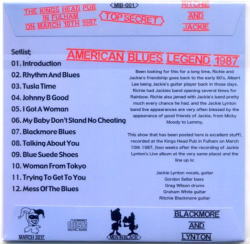 RICHIE BLACKMORE & JACKIE LYNTON / BLACKMORE BLUES-AMERICAN BLUES LEGEND 1987 (1CD)