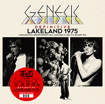 GENESIS / DEFINITIVE LAKELAND 1975 STEREO SOUNDBOARD (2CD+1DVDR)