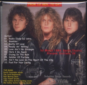 WHITESNAKE / RADIO CLYDE FM BROADCAST (1CD)