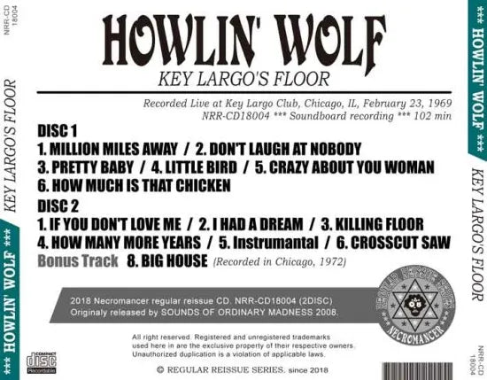 HOWLIN' WOLF / KEY LARGO'S FLOOR (2CDR)