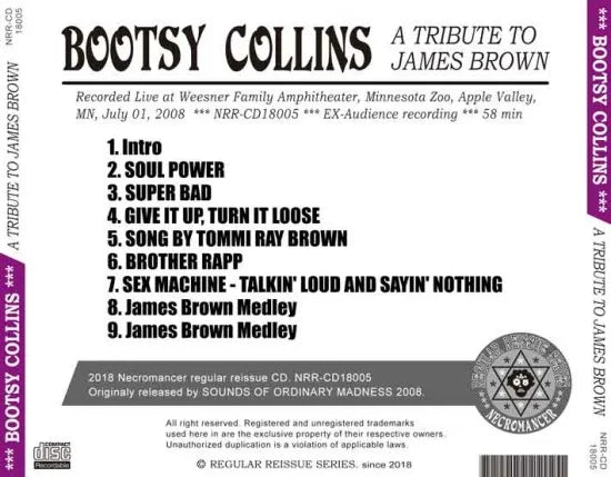 BOOTSY COLLINS / A TRIBUTE TO JAMES BROWN (1CDR)