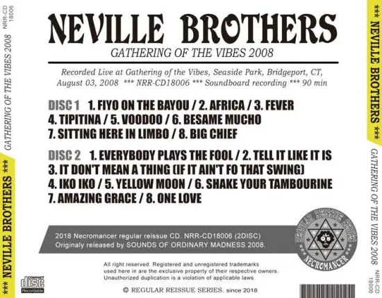 NEVILLE BROTHERS / GATHERING OF THE VIBES 2008 (2CDR)