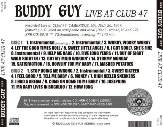 BUDDY GUY / LIVE AT CLUB 47 (2CDR)