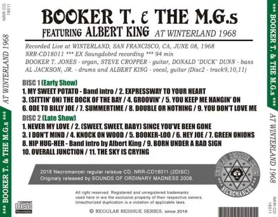 BOOKER T. & THE M.G.s FEATURING ALBERT KING / AT WINTERLAND 1968 (2CDR)