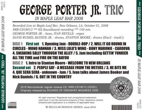 GEORGE PORTER JR. TRIO / IN MAPLE LEAF BAR 2008 (2CDR)